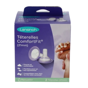 Lansinoh Comfort Fit Téterelle 21mm B/2