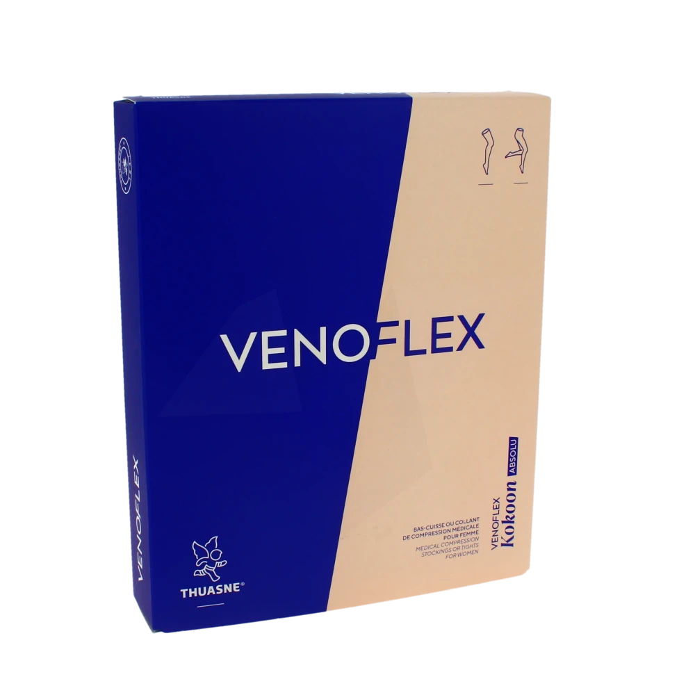Venoflex Kokoon Absolu 2 Bas Cuisse Femme Beige Naturel Taille 1l