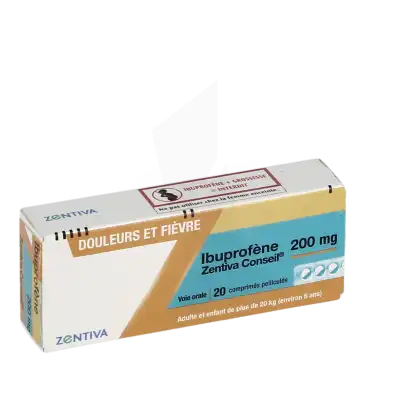 Ibuprofene Zentiva Conseil 200 Mg, Comprimé Pelliculé à LE LAVANDOU
