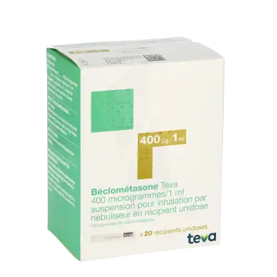 Beclometasone Teva 400 Microgrammes/1 Ml, Suspension Pour Inhalation Par Nébuliseur En Récipient Unidose à Lavernose-Lacasse