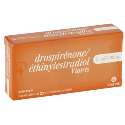 Drospirenone/ethinylestradiol Viatris 3 Mg/0,03 Mg, Comprimé Pelliculé à Paris