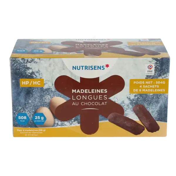 Nutrisens Madeleines Hp/hc Nutriment Chocolat 4sachets/6