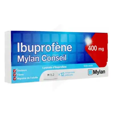 Ibuprofene Mylan Conseil 400 Mg, Comprimé Pelliculé à Ris-Orangis