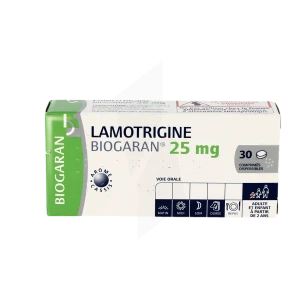 Lamotrigine Biogaran 25 Mg, Comprimé Dispersible