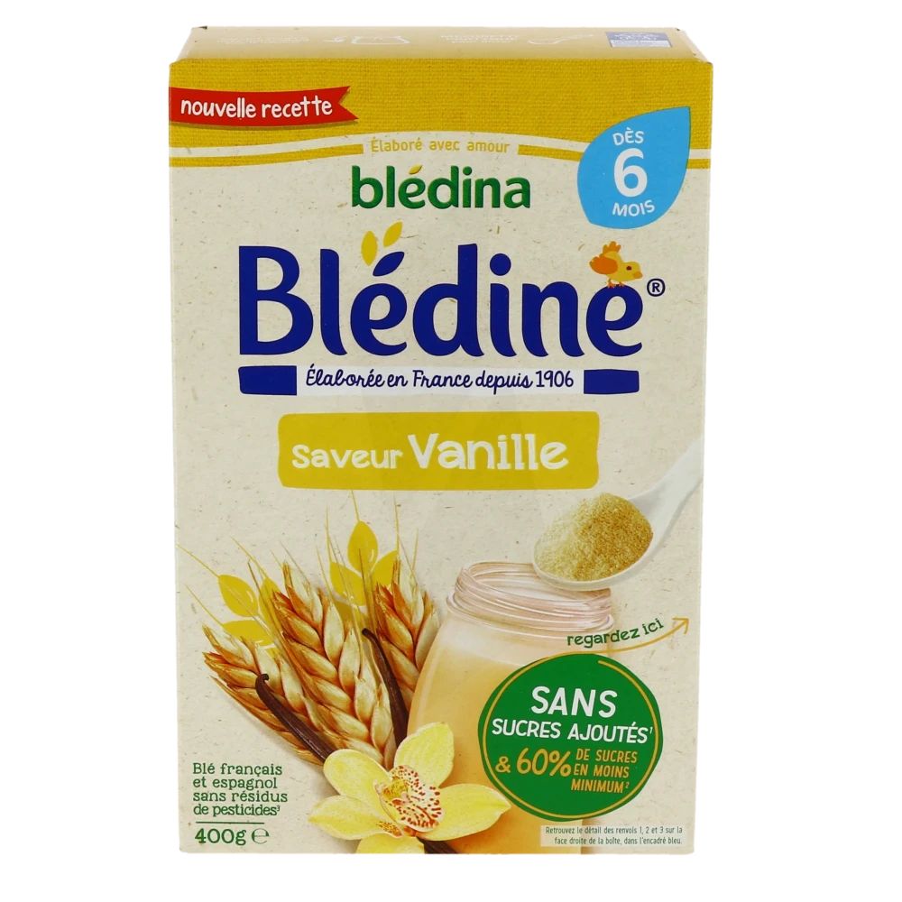 Blédina - Brassés pour Bébé dès 6 Mois - Saveur Vanille - Dès 6