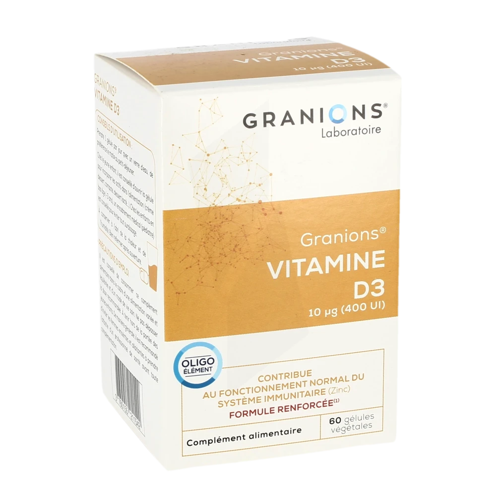 Granions Vitamines D3 10 µg Gélules B/60