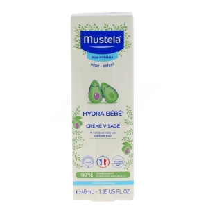 Mustela Hydra Bébé Crème Visage à L’avocat Bio 40 Ml