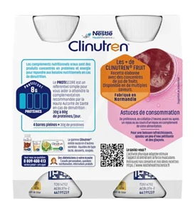 Clinutren Fruit Nutriment Framboise Cassis 24 Bouteilles/200ml