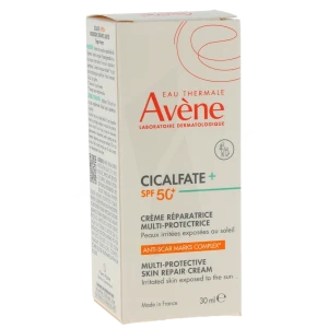 Avène Eau Thermale Cicalfate + Spf50 + Crème Réparatrice Mutlti-protectrice Flacon Pompe De 30 Ml