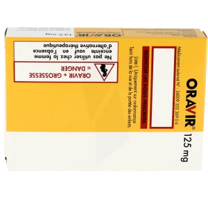 Oravir 125 Mg, Comprimé Pelliculé