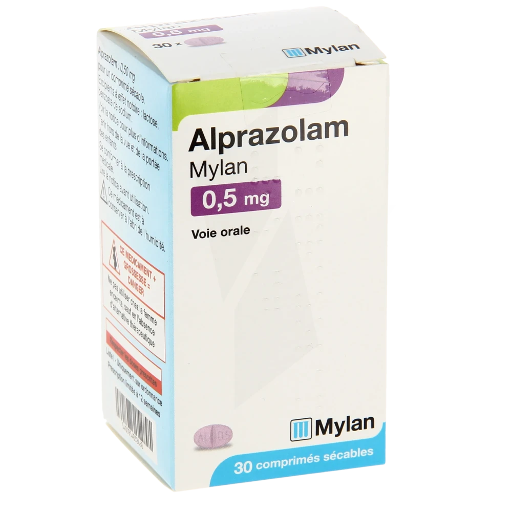 Alprazolam Viatris 0,50 Mg, Comprimé Sécable