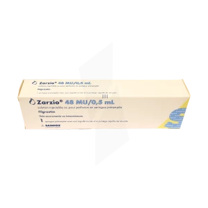Zarzio 48 Mu/0,5 Ml, Solution Injectable Ou Pour Perfusion En Seringue Préremplie