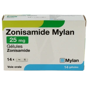 Zonisamide Mylan 25 Mg, Gélule
