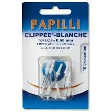 Papilli - Clippee, Blanc, Sachet 10