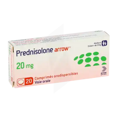 Prednisolone Arrow 20 Mg, Comprimé Orodispersible à Sèvres
