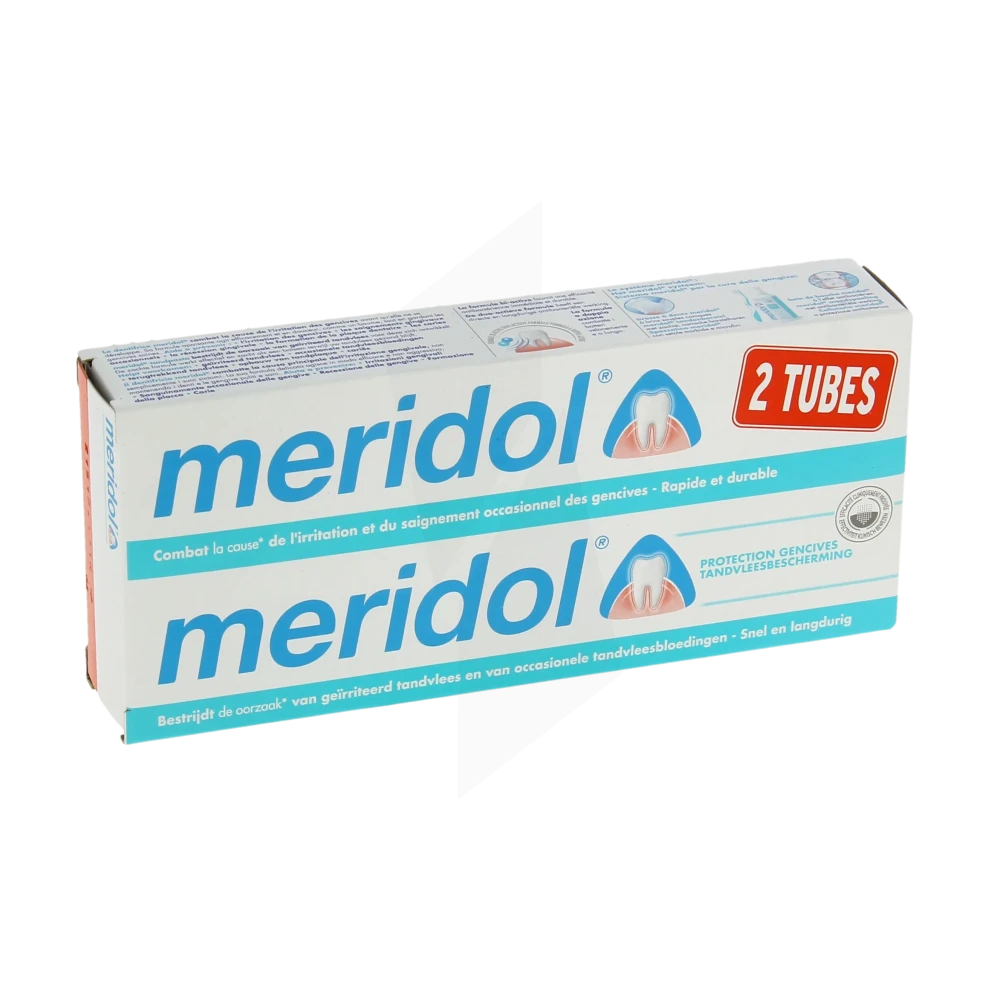 Meridol Protection Gencives Dentifrice Anti-plaque 2t/75ml