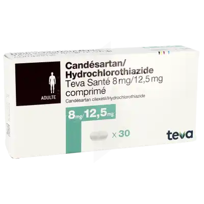 Candesartan/hydrochlorothiazide Teva Sante 8 Mg/12,5 Mg, Comprimé à Eysines