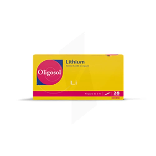 Pharmacie Du Centre Charcot - Médicament Oligosol Lithium Solution Buvable  28 Ampoules/2ml - Lithium - Fresnes