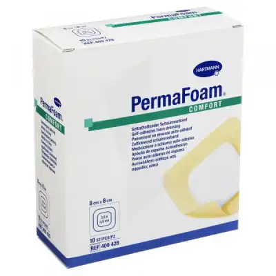 Permafoam® Comfort Pansement Hydrocellulaire En Mousse 8 X 8 Cm - Boîte De 10 à AMBARÈS-ET-LAGRAVE