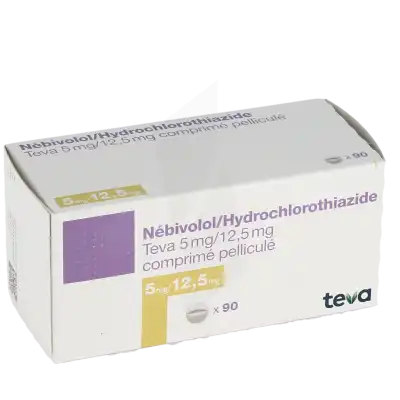 Nebivolol/hydrochlorothiazide Teva 5 Mg/12,5 Mg, Comprimé Pelliculé à NOROY-LE-BOURG