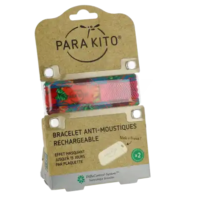 Parakito Jungle-tropical Bracelet Répulsif Anti-moustique Summer Time B/2 à MULHOUSE