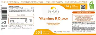 Be-life Vitamines K2 D3 1000 Gélules B/30