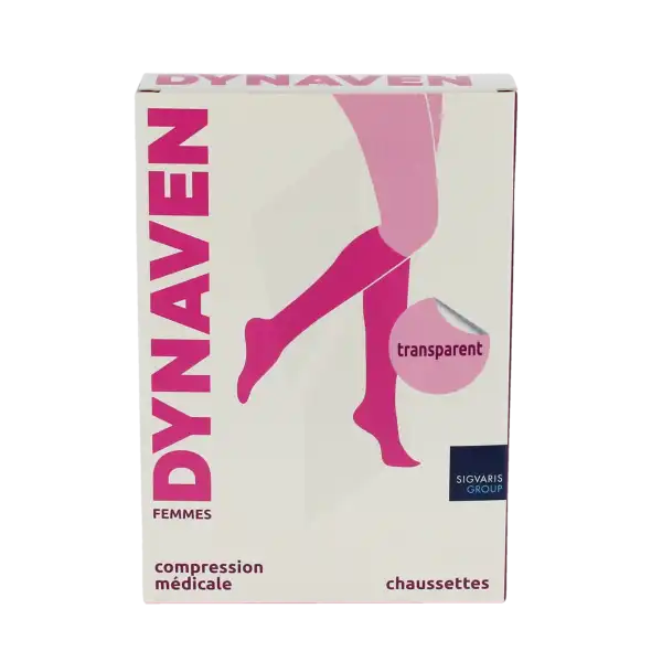 Dynaven Transparent Chaussettes  Femme Classe 2 Beige Clair X Large Normal