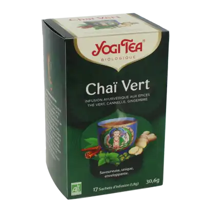 Yogi Tea Tisane Ayurvédique Chaï Vert Bio 17 Sachets/1,8g à ANGLET