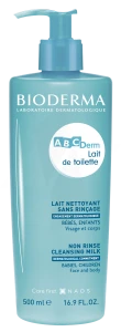 Bioderma Abcderm Lait De Toilette Bébé Nettoyant Sans Rinçage 500ml