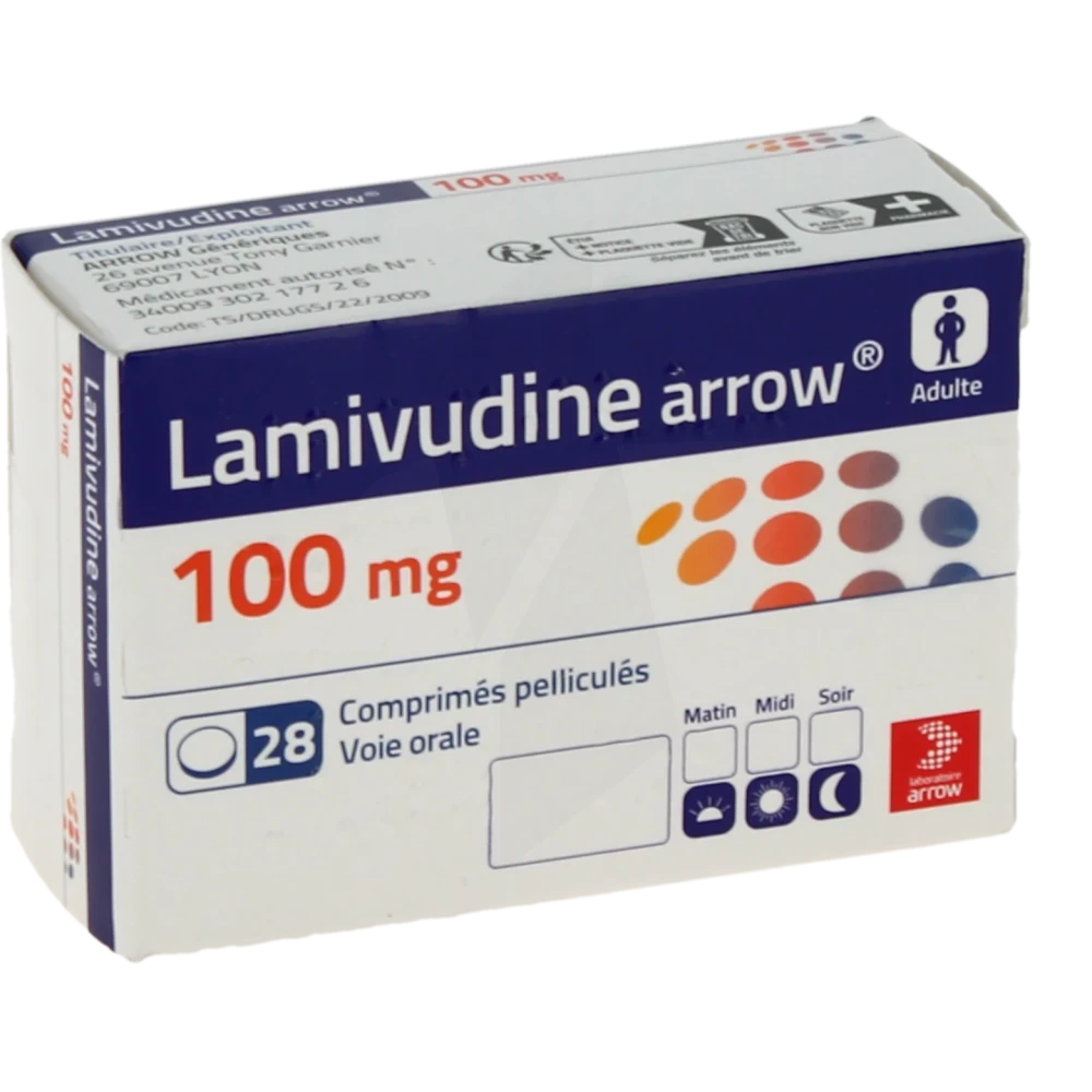 Lamivudine Arrow 100 Mg, Comprimé Pelliculé