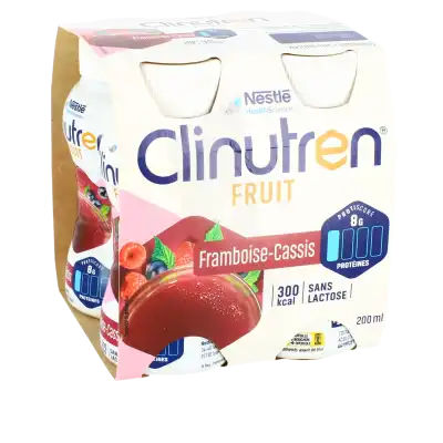 Clinutren Fruit Nutriment Framboise Cassis 4 Bouteilles/200ml à LORMONT