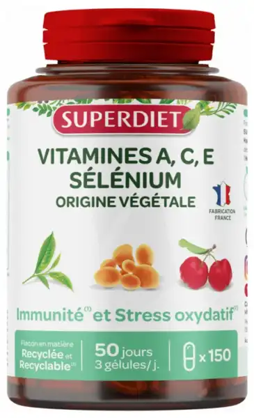 Superdiet Complexe Sélénium Vitamines Ace Gélules B/150