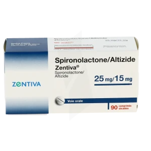 Spironolactone Altizide Zentiva 25 Mg/15 Mg, Comprimé Sécable