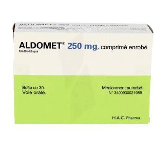 Aldomet 250 Mg, Comprimé Enrobé