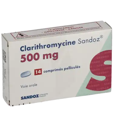 Clarithromycine Sandoz 500 Mg, Comprimé Pelliculé à Courbevoie