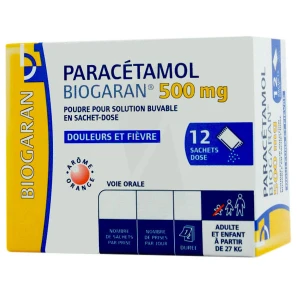 Paracetamol Biogaran 500 Mg, Poudre Pour Solution Buvable En Sachet-dose