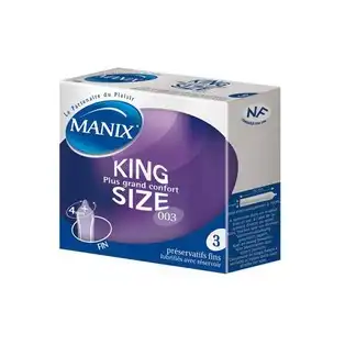 Manix King Size Préservatif Avec Réservoir Lubrifié Confort B/3 à Mimizan
