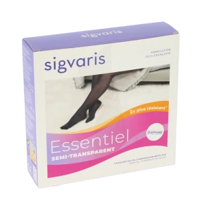 Sigvaris Essentiel Semi-transparent Chaussettes Po Femme Classe 2 Dune Large Normal