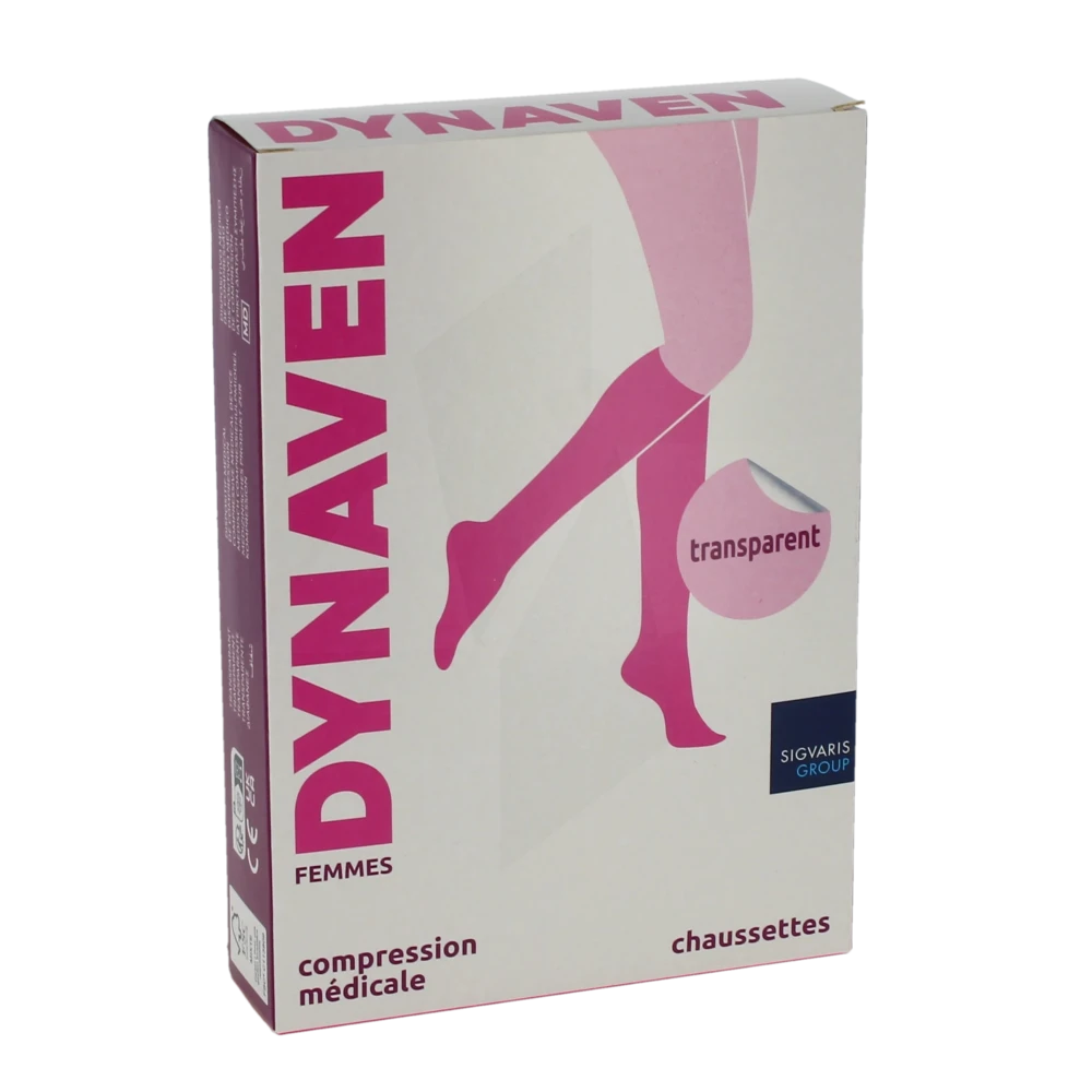 Dynaven Transparent Chaussettes  Femme Classe 2 Beige BronzÉ Small Normal