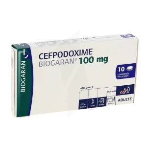 Cefpodoxime Biogaran 100 Mg, Comprimé Pelliculé