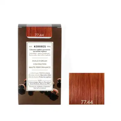 Korres Coloration Permanente à L'huile D'argan 77.44 Blond Cuivré Intense Kit à MARSEILLE