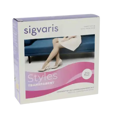 Sigvaris Styles Transparent Chaussettes Po Femme Classe 2 Beige 130 X Large Normal à Miraumont