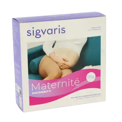 Sigvaris Maternite Transparent Collant  Femme Classe 2 Noir Large Normal à PODENSAC