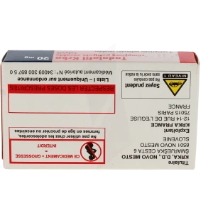 Tadalafil Krka 20 Mg, Comprimé Pelliculé Sécable