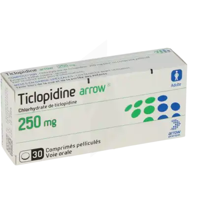 Ticlopidine Arrow 250 Mg, Comprimé Pelliculé à CUERS