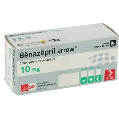 Benazepril Arrow 10 Mg, Comprimé Pelliculé Sécable à Paris