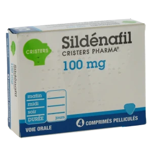 Sildenafil Cristers Pharma 100 Mg, Comprimé Pelliculé