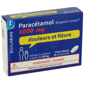 Paracetamol Biogaran Conseil 1000 Mg, Comprimé