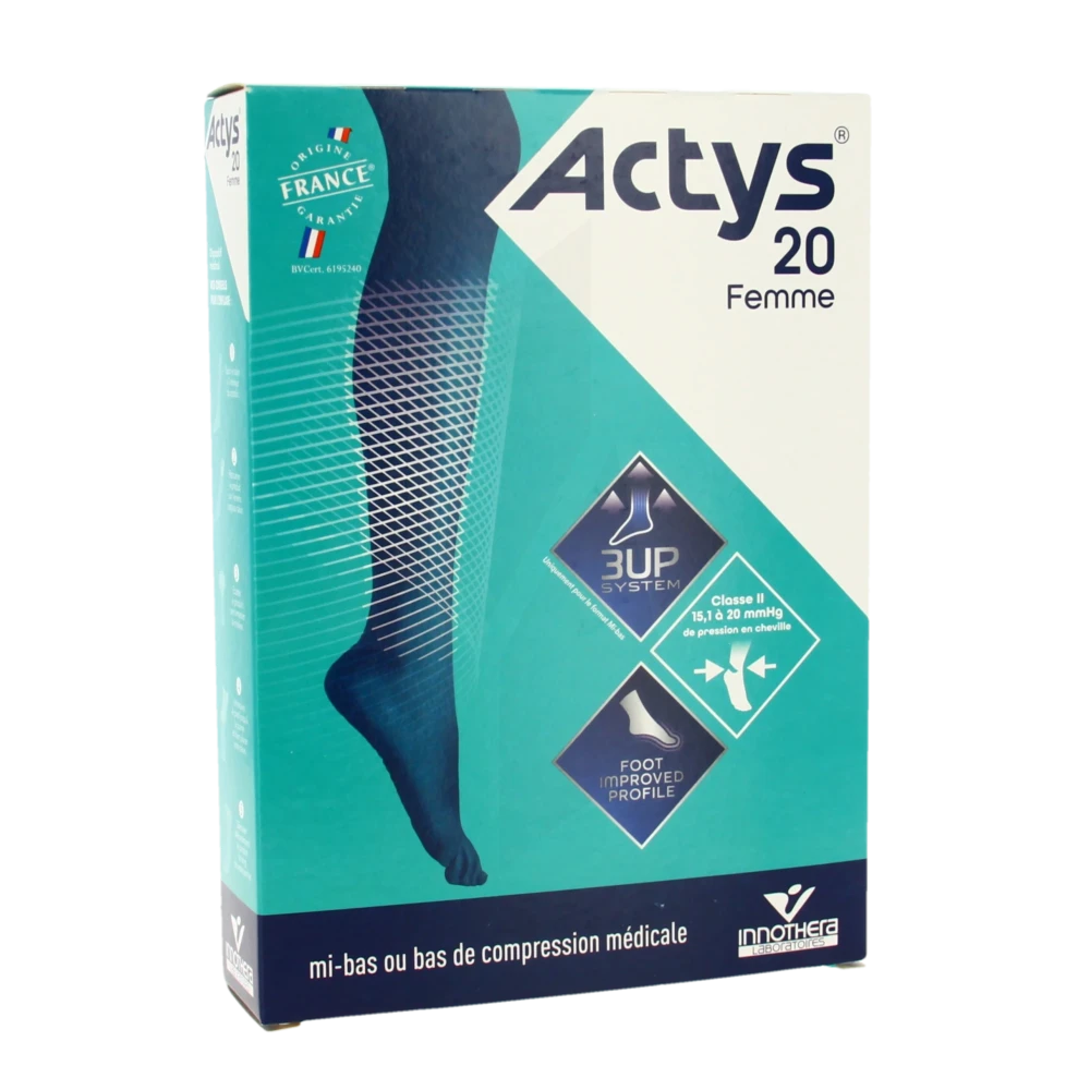Actys 20 Mi-bas Pf Femme Noir T1c