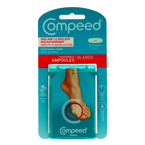 Compeed Pansement Ampoules Petit Format Boîte De 6